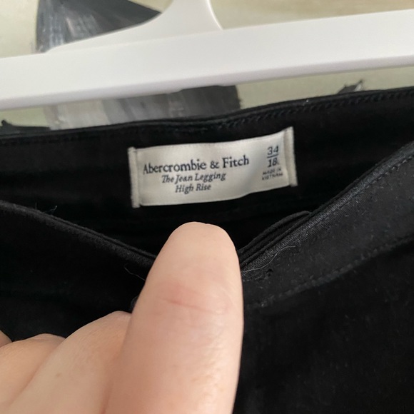 Abercrombie & Fitch High Rise Jean Legging Black NWT - Picture 6 of 8